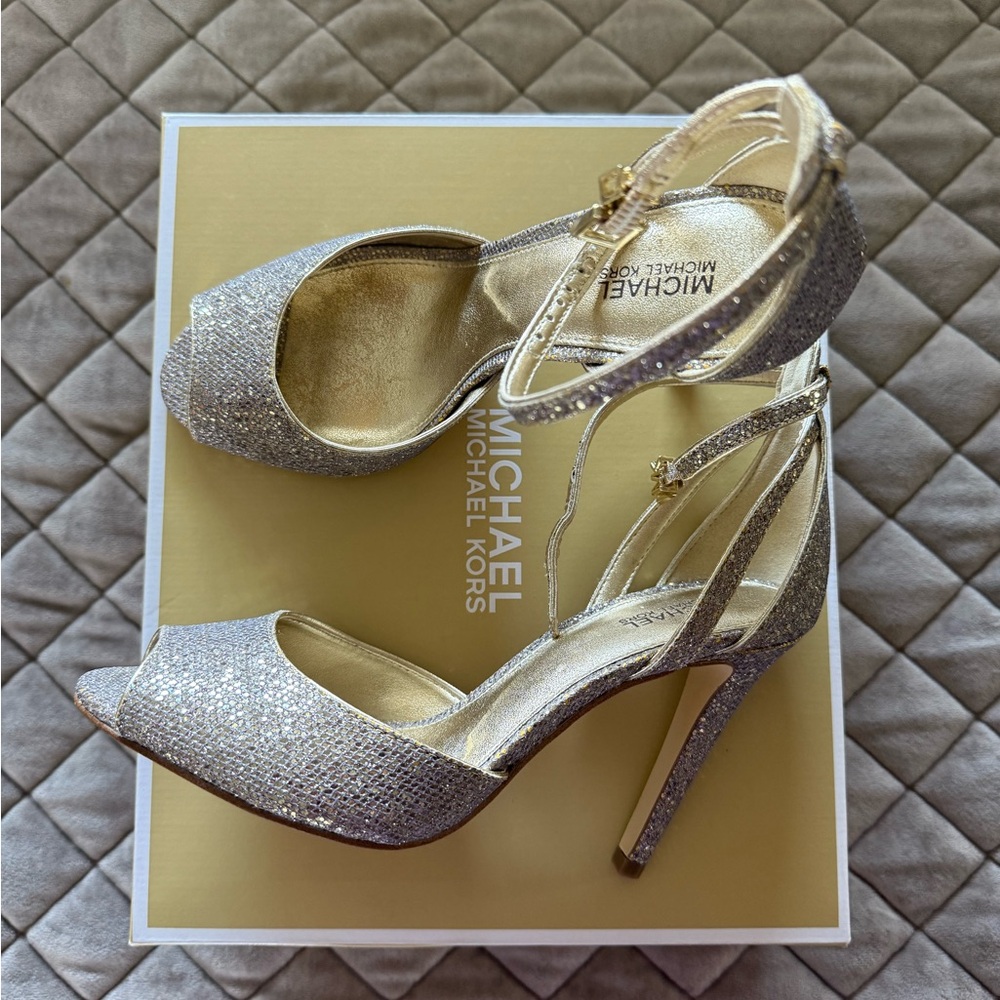 Michael Kors Kimberly Ankle Strap Glitter